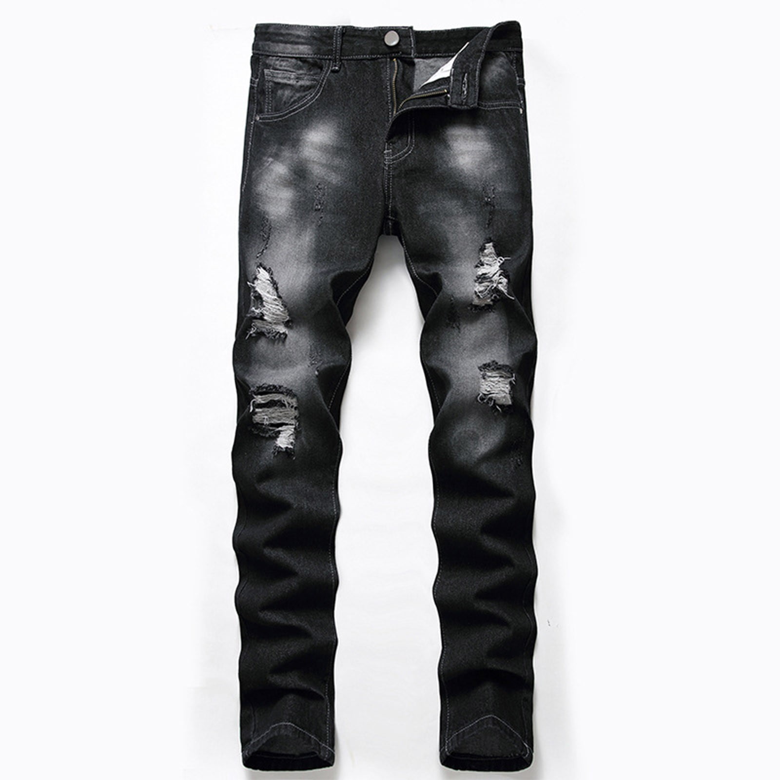Men's Ripped Black Jeans