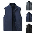thumbnail image 1 of uublik Men Vest Jacket Warm Sleeveless Outerwear for Work Casual Travel Blue, 1 of 5