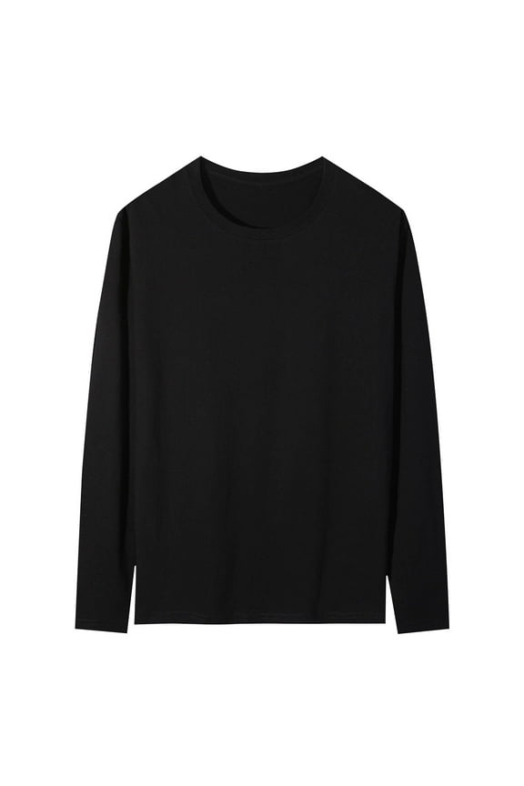 Men's Base Layer Thermal Underwear Long Sleeve Tops Athletic Base Layer Long John Shirts for Men, Black