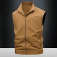 thumbnail image 1 of uublik Men's Fishing Vest Outdoor Lightweight Work Photo Cargo Vest Brown, 1 of 3