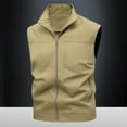 thumbnail image 1 of uublik Men's Fishing Vest Outdoor Lightweight Work Photo Cargo Vest Khaki, 1 of 3
