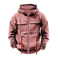 thumbnail image 1 of uublik Men's Jackets Workwear Windproof Active Jacket Hooded Work Coat Pink, 1 of 4
