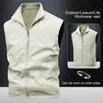 thumbnail image 1 of uublik Men's Lightweight Vest Outerwear Zip Up Windproof Sleeveless Jacket for Golf Running Hiking White, 1 of 5