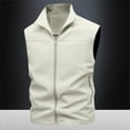 thumbnail image 1 of uublik Men's Lightweight Vest Sleeveless Outdoor Work Jacket for Travel Hiking Running White, 1 of 5