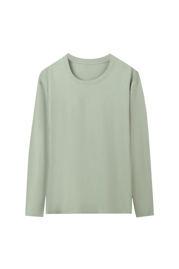 Men's Long Sleeve Thermal Shirt Long Sleeve Tops Athletic Base Layer Long John Shirts for Men, Mint Green