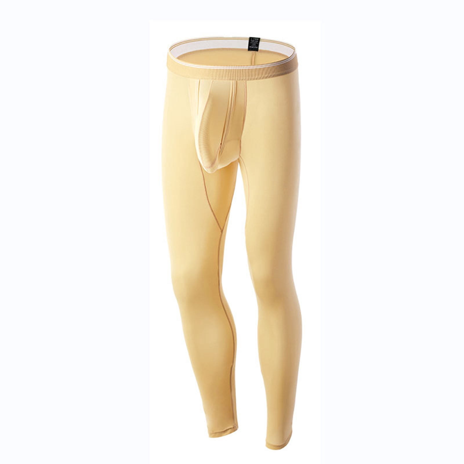 uublik Men's Silk Long Johns Ice Silk Long Underwear Yoga Pants ...