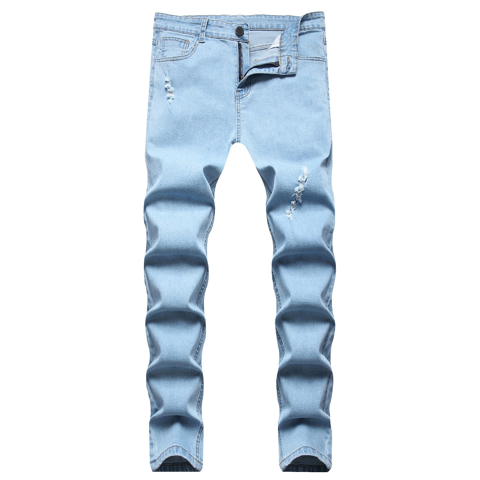 uublik Men's Stretch Slim Fit Jeans Ripped Skinny Straight Leg