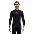 thumbnail image 1 of uublik Men's Swim Shirts Rashguard Sun Protection Shirt Athletic Workout Running Hiking T-Shirt Swimwear Black, 1 of 6
