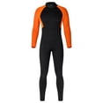 thumbnail image 1 of uublik Men's Swim Suit Long Sleeve Quick Dry Swimsuit Rash Guard UV Protection Surfing Wet Suit for Snorkeling Water Sport Orange, 1 of 5