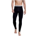 thumbnail image 1 of uublik Mens Thermal Pants Sports Tights Leggings Winter Athletic Baselayer Bottoms, Black, 1 of 7
