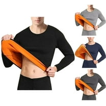 uublik Men's Thermal Shirt Long Sleeve Thermal Shirts for Men Base Layer Cold Weather, Black