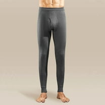 uublik Men's Thermal Underwear Athletic Tight Cold Weather Sports Leggings Winter Base Layer Bottoms, Dark Gray