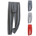 thumbnail image 1 of Asgosdo Men's Thermal Underwear Long Johns Bottoms Base Layer Cold Weather Fleece Lined Leggings, Dark Gray, 1 of 5