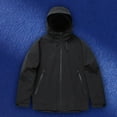 thumbnail image 1 of uublik Men's Windbreaker Jacket With Hood Lightweight Jacket Casual Full Zip Running Coat For Men Black, 1 of 5