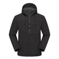 thumbnail image 1 of uublik Men's Windbreaker Jacket With Hood Lightweight Waterproof Raincoat Travel Hiking Golf Windbreaker Black, 1 of 4