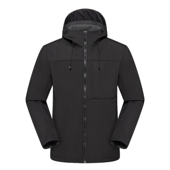 uublik Men's Windbreaker Jacket With Hood Lightweight Waterproof Raincoat Travel Hiking Golf Windbreaker Black