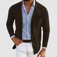 thumbnail image 1 of uublik Mens Blazer Jacket Outwear Suit Jacket Casual One Button Sport Blazer Coat with Pockets Coffee, 1 of 5