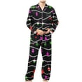 thumbnail image 1 of uublik Mens Pajamas Sets 2 Pack Comfy Sleepwear Long Sleeve Pjs Set Soft 2 Piece Lounge Set Cozy Nightwear with Pockets, Hot Pink, 1 of 4