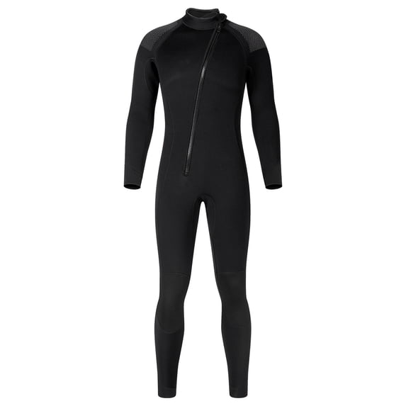 uublik Mens Suit Swimwear Long Sleeve Quick Dry Swimsuit Rash Guard UV Protection Surfing Wet Suit for Snorkeling Water Sport Black