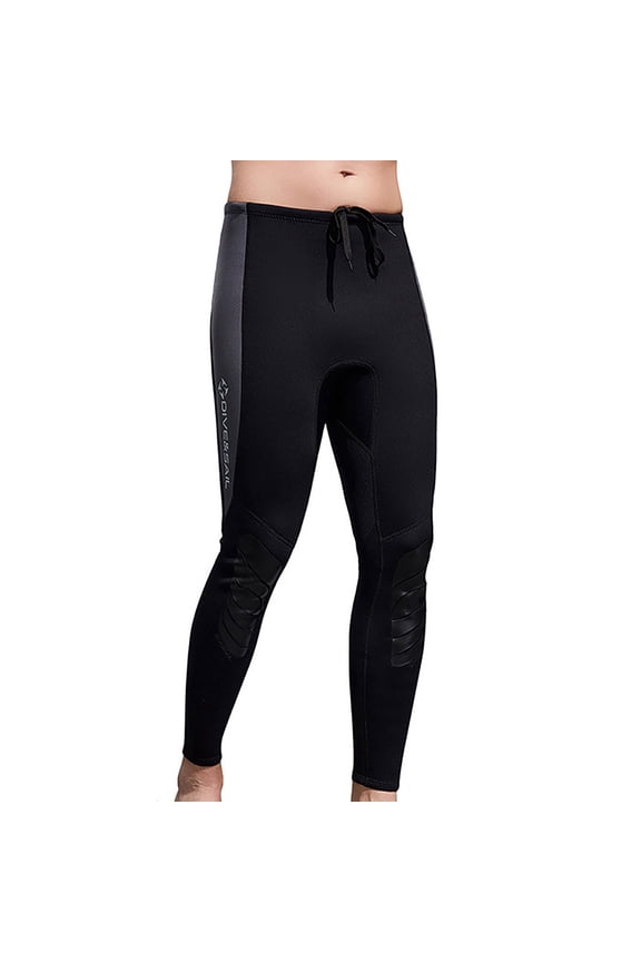 Mens Swim Pants Active Surfing Water Leggings Swim Pants Swim Tights Beach Pants Sun Protective Black