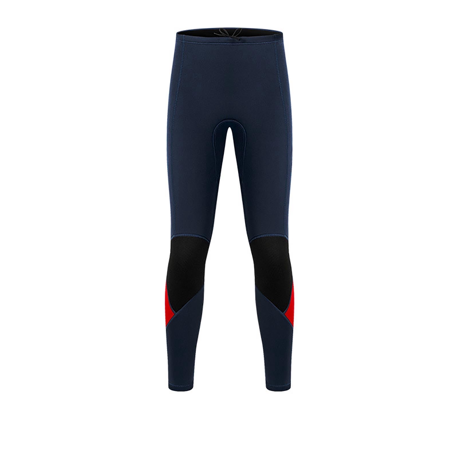 uublik Mens Swim Pants Active Surfing Water Leggings Swim Pants Swim Tights Beach Pants Sun Protective Red