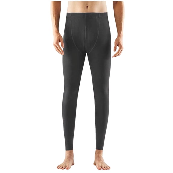 uublik Mens' Thermal Pants Sports Tights Leggings Winter Athletic Baselayer Bottoms, Dark Gray