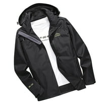 uublik Mens Windbreaker Jackets Lightweight Waterproof Cycling Rain Jackets Waterproof Running Bike Windbreaker Hooded Jacket Black