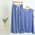 thumbnail image 1 of Asgosdo Pajama Pants Sets for Women Matching Summer Loose Wide Leg Pants Set, 1 of 3