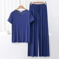 thumbnail image 1 of uublik Pajama Pants Sets for Women Matching Summer Loose Wide Leg Pants Set, 1 of 3