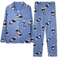 thumbnail image 1 of uublik Pajamas for Women Long Sleeve Button Down Sleepwear Nightwear Soft Pjs Lounge Sets, 1 of 3