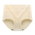 thumbnail image 1 of uublik Panties for Women Beige Full Coverage No Show High Waisted Seamless Ladies Panties, 1 of 2