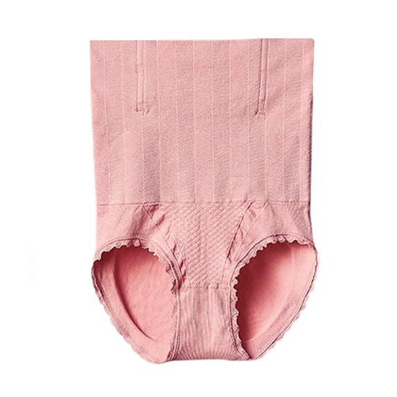 Asgosdo Panties for Women High Waist Pink High Waisted Body Shaper Underwear Womens Seamless Shaping Panties