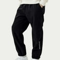 thumbnail image 1 of uublik Pants Boys Size 5T-14 Fleece Lined Sweatpants Casual Trendy Workout Sweat Pants Fall Winter Workout Trousers Black, 1 of 4