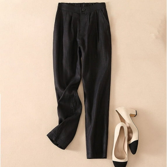 Pants Women Black Loose Ankle Sweatpants for Golf, Athletic, Lounge, Travel, Work