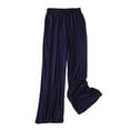 thumbnail image 1 of uublik Pants Women Navy Wide Leg Palazzo Pants Casual Loose High Waisted Drawstring Pants Trousers, 1 of 2