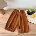 thumbnail image 1 of uublik Pants for Girls 2-15 Years Soft Athletic Girls Casual Pants Easy Care High Waisted Trousers Khaki, 1 of 4