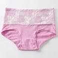 thumbnail image 1 of uublik Period Panties Hot Pink High Waisted Postpartum Underwear Soft Stretch Panties Full Coverage Briefs, 1 of 2
