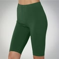 thumbnail image 1 of uublik Plus Size Bermuda Shorts for Women Pull-On Bermuda Shorts Stretch Active Shorts for Women Green XXL, 1 of 1