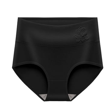 uublik Seamless Panties for Women Black Full Coverage No Show High ...