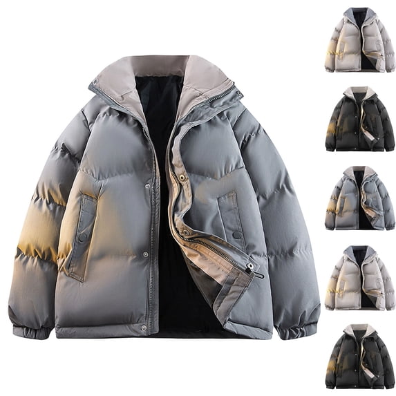 uublik Puffer Jacket Men Warm Winter Waterproof Coat Snowboard Ski Snow Jacket Gray