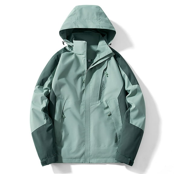 uublik Rain Jacket Women Waterproof Waterproof Rain Coat with Hood for Travel Windbreaker Green Clothes