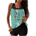 thumbnail image 1 of uublik Rash Guard Swimsuit Women Built in Bra Swimsuit Bathing Suit Modest Swim Top with Shorts Multicolor, 1 of 4