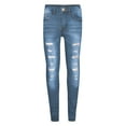 thumbnail image 1 of uublik Ripped Jeans for Boys Girls Pull on Basic Stretch Skinny Denim Jeans Light blue, Size 3-14, 1 of 4
