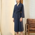 thumbnail image 1 of uublik Robe Women Satin Bride Bridesmaid Robes Wedding Party Sleepwear Loungewear Navy, 1 of 3