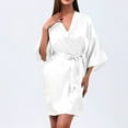 thumbnail image 1 of uublik Robes for Women Nightdress Bathrobe Nightgown Comfortable Pajamas for Women White, 1 of 3