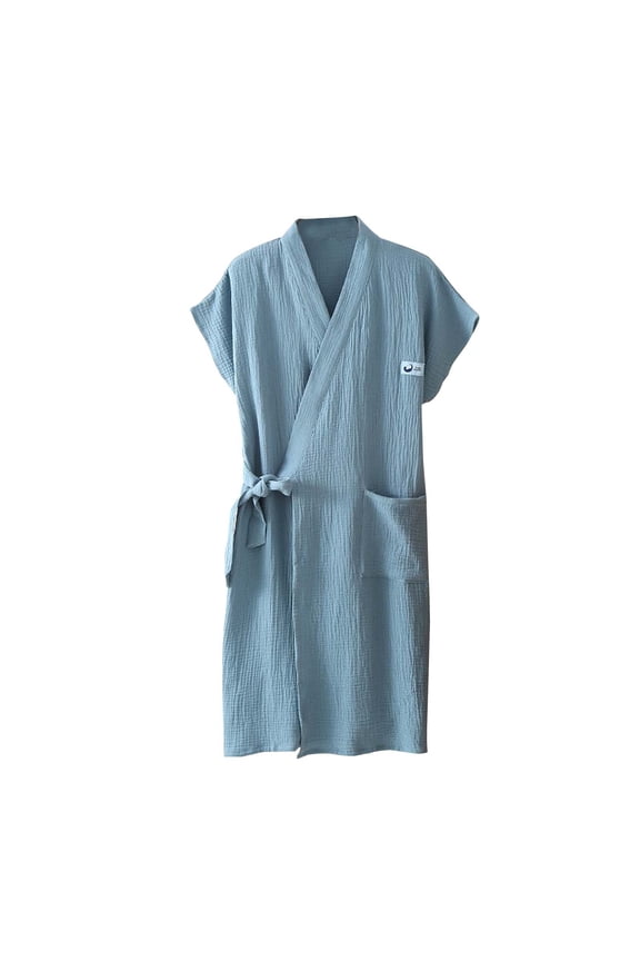 Robes for Women Plus Size Nightdress Bathrobe Nightgown Comfortable Pajamas for Women Light Blue