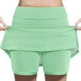 thumbnail image 1 of uublik School Skirts for Girls Mint Green Tennis Skirts Golf Skort Athletic Dance Running School Sport Skirts with Shorts Size 2T-12, 1 of 5