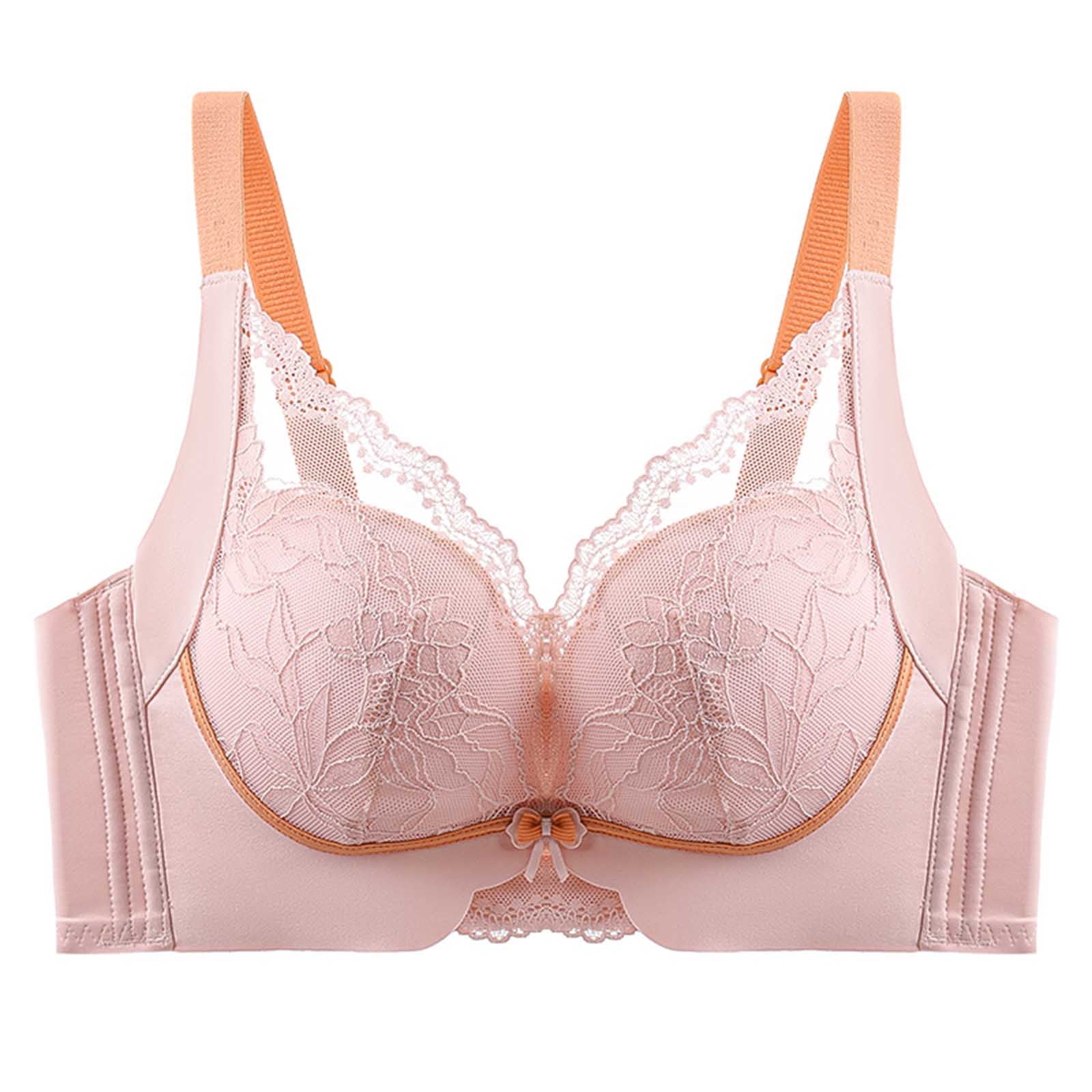 uublik Seamless Bras for Women Push Up Sexy Soft Wirefree Under Outfit Bra  Pink 