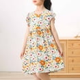 thumbnail image 1 of uublik Semi formal Dresses for Toddler Girls Size 3T-15 Sleeveless Casual Floral Printed Twirly Birthday Party Beach Kids Sundress Multicolor, 1 of 5