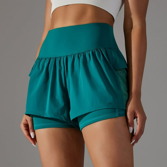 uublik Short Shorts for Women with Pockets Super Soft Yoga Shorts Gym Green